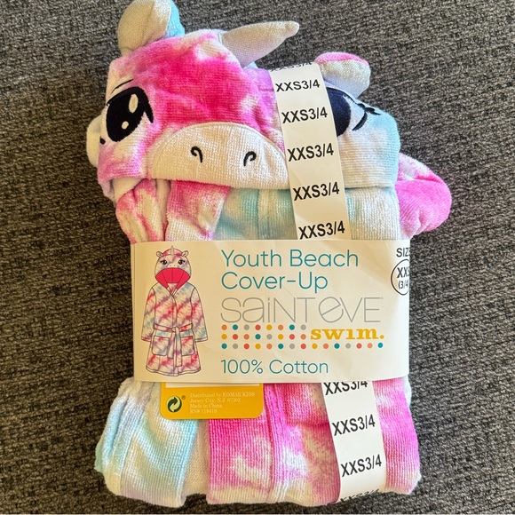 NWT Youth St Eve Beach Unicorn Cover Up - Picture 7 of 12